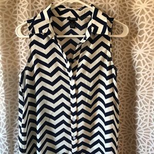 Chevron stripe Sleeveless Top